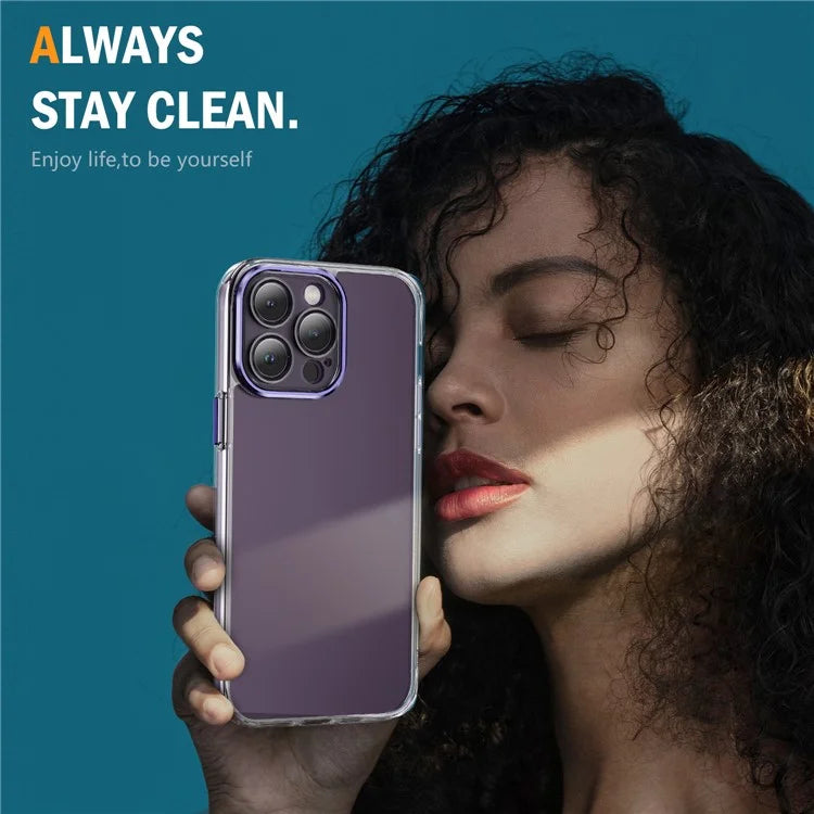 YSM For iPhone 14 Pro Acrylic+TPU Case Shock-Absorption Precise Lens Cutou Protective Cover