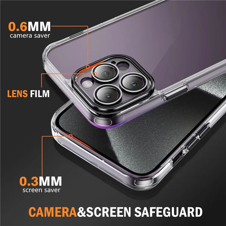 YSM For iPhone 13 Pro 6.1 inch Case Acrylic+TPU Drop-proof Precise Lens Cutout Protective Shell