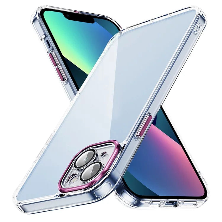 YSM For iPhone 13 Cases Acrylic+TPU+Metal Precise Lens Cutout Protective Shell