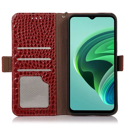 For Xiaomi Redmi Note 13R Pro 5G Phone Case Genuine Cow Leather Cover with Wallet Stand