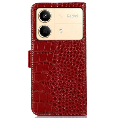 For Xiaomi Redmi Note 13R Pro 5G Phone Case Genuine Cow Leather Cover with Wallet Stand