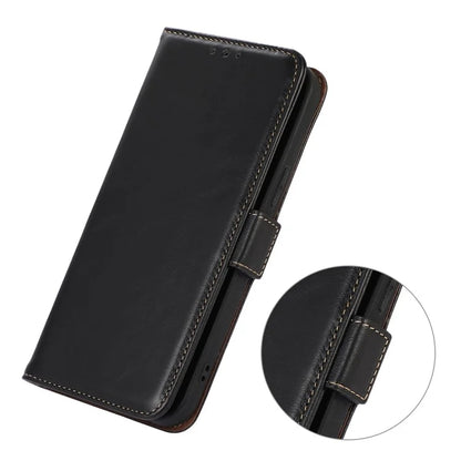 For Xiaomi Redmi Note 13R Pro 5G Genuine Cow Leather Case RFID Blocking Wallet Cover