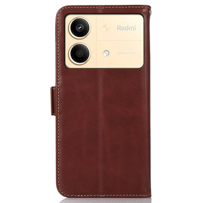 For Xiaomi Redmi Note 13R Pro 5G Genuine Cow Leather Case RFID Blocking Wallet Cover