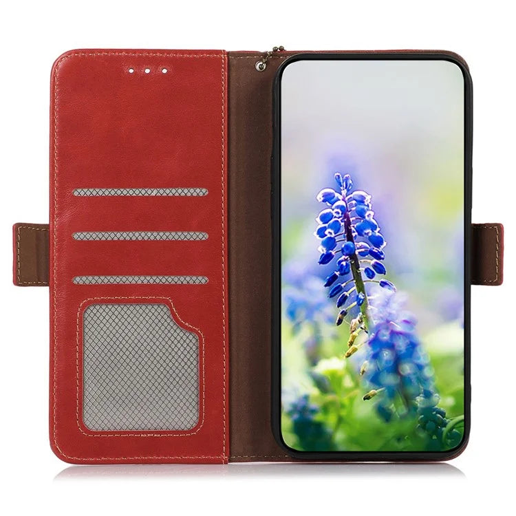 For Xiaomi Redmi Note 13R Pro 5G Genuine Cow Leather Case RFID Blocking Wallet Cover