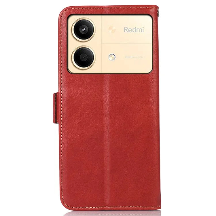 For Xiaomi Redmi Note 13R Pro 5G Genuine Cow Leather Case RFID Blocking Wallet Cover