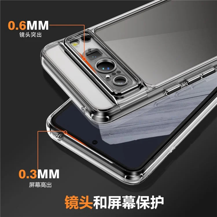 YSM For Google Pixel 8 Pro Acrylic+TPU Case Metal Precise Lens Cutout Phone Shell