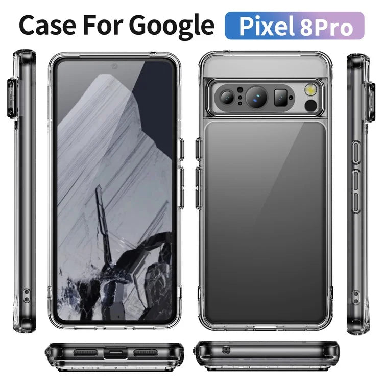 YSM For Google Pixel 8 Pro Acrylic+TPU Case Metal Precise Lens Cutout Phone Shell