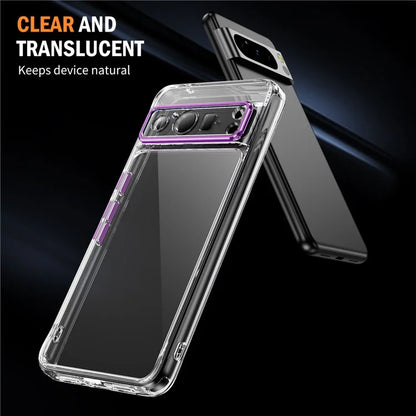 YSM For Google Pixel 8 Pro Acrylic+TPU Case Metal Precise Lens Cutout Phone Shell