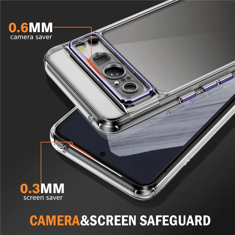 YSM For Google Pixel 8 Pro Acrylic+TPU Case Metal Precise Lens Cutout Phone Shell