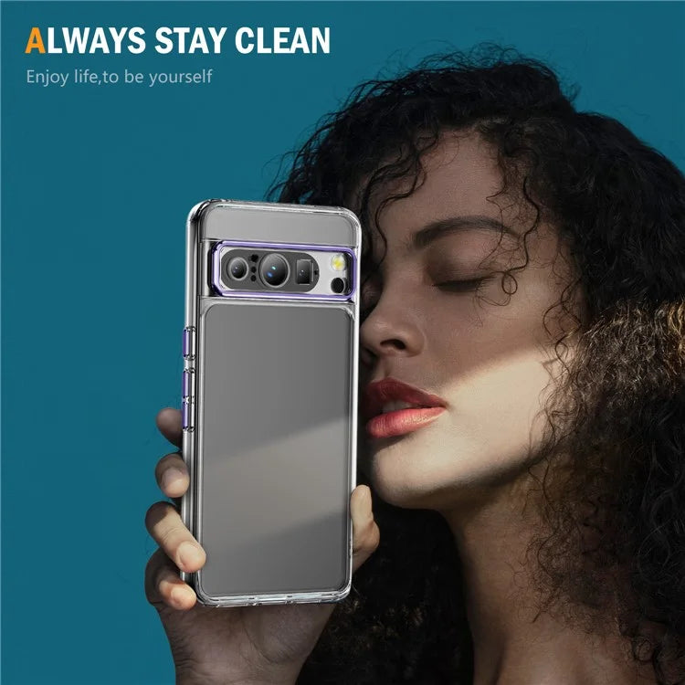 YSM For Google Pixel 8 Pro Acrylic+TPU Case Metal Precise Lens Cutout Phone Shell