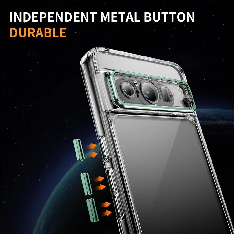 YSM For Google Pixel 8 Pro Acrylic+TPU Case Metal Precise Lens Cutout Phone Shell