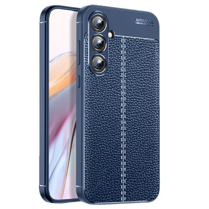 For Samsung Galaxy A55 5G Case Shockproof Litchi Texture TPU Shell Slim-fit Phone Cover