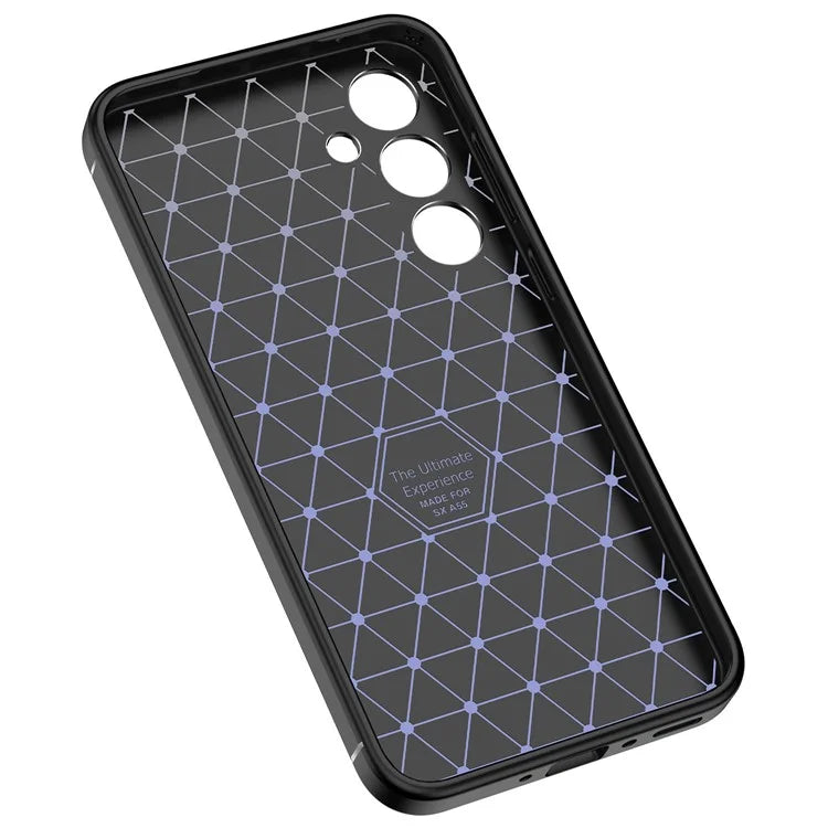 For Samsung Galaxy A55 5G Case Shockproof Litchi Texture TPU Shell Slim-fit Phone Cover