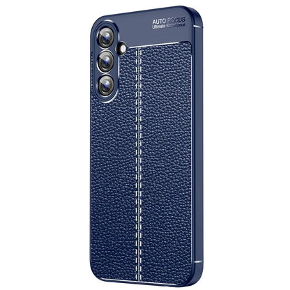 For Samsung Galaxy A55 5G Case Shockproof Litchi Texture TPU Shell Slim-fit Phone Cover