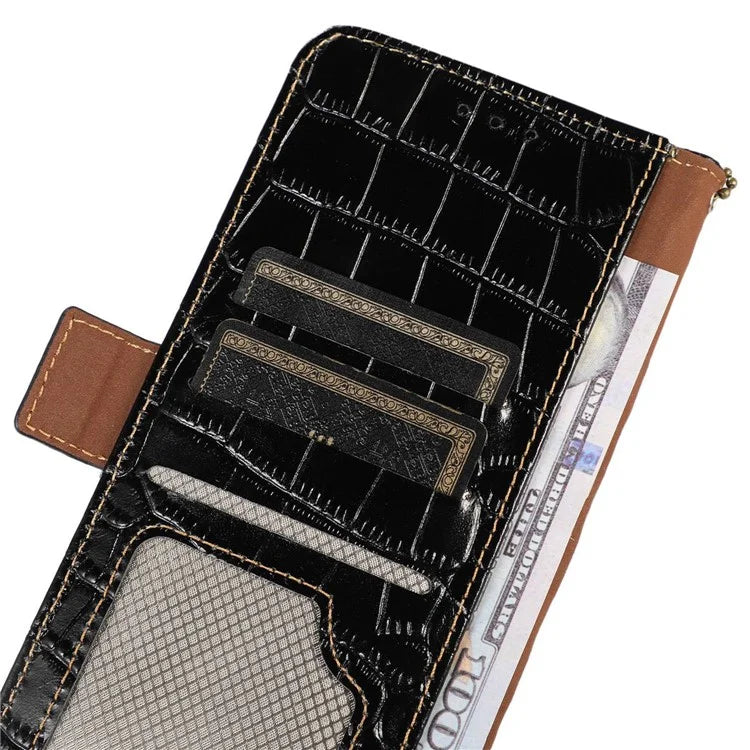 For Samsung Galaxy Xcover 7 Wallet Case RFID Blocking Genuine Cow Leather Cover