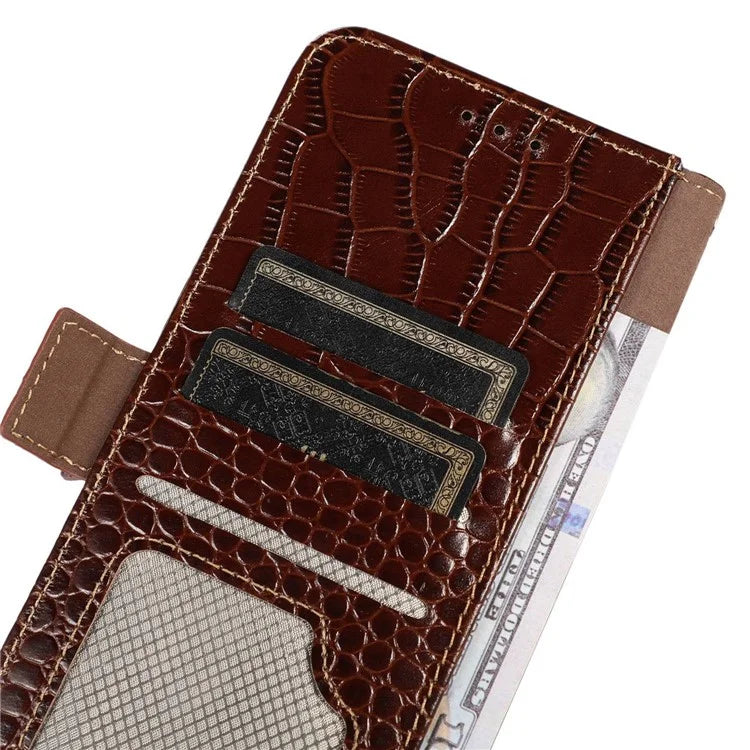 For Samsung Galaxy Xcover 7 Wallet Case RFID Blocking Genuine Cow Leather Cover