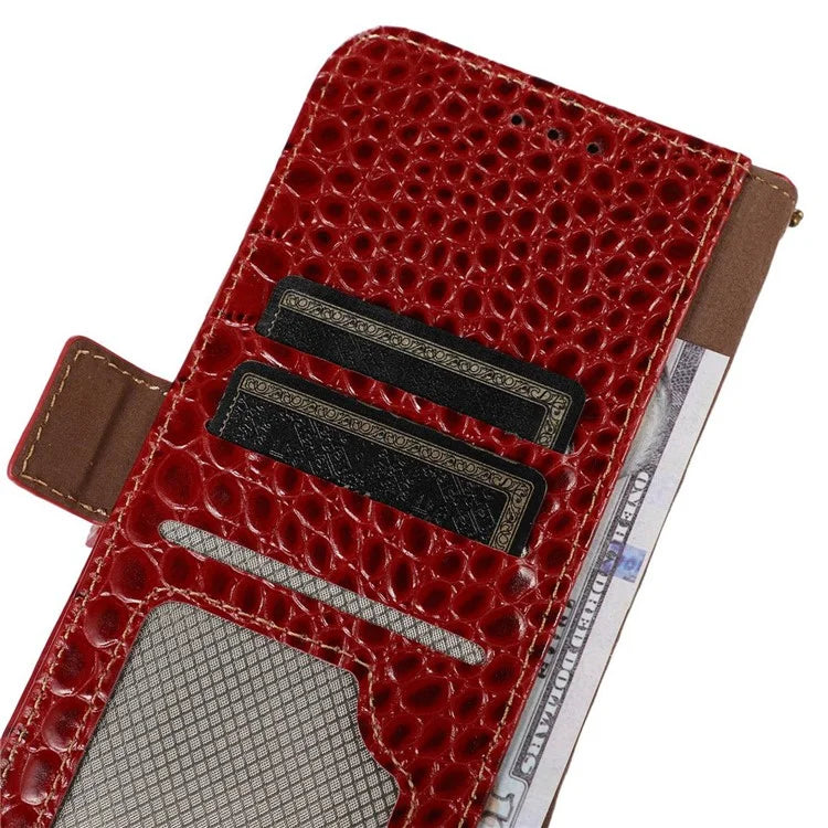 For Samsung Galaxy Xcover 7 Wallet Case RFID Blocking Genuine Cow Leather Cover