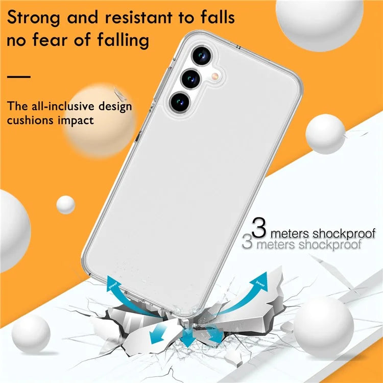 For Samsung Galaxy A15 5G Clear Case Hard PC + Soft TPU Hybrid Phone Cover