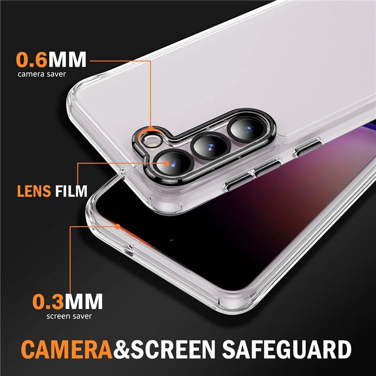YSM For Samsung Galaxy S23+ Precise Lens Cutout Phone Case Acrylic+TPU+Metal Slim-Fit Cover