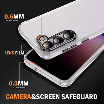 YSM For Samsung Galaxy S23+ Precise Lens Cutout Phone Case Acrylic+TPU+Metal Slim-Fit Cover
