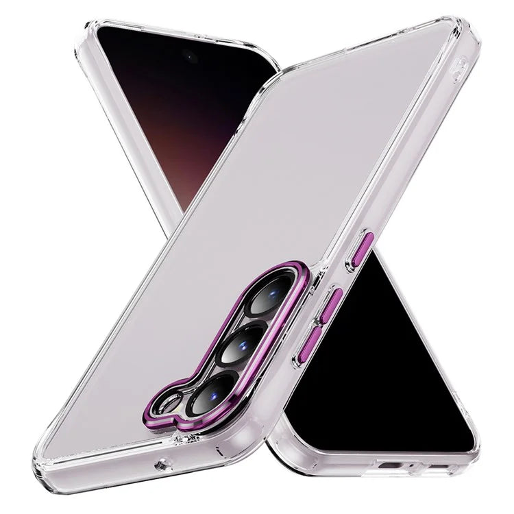 YSM For Samsung Galaxy S23+ Precise Lens Cutout Phone Case Acrylic+TPU+Metal Slim-Fit Cover