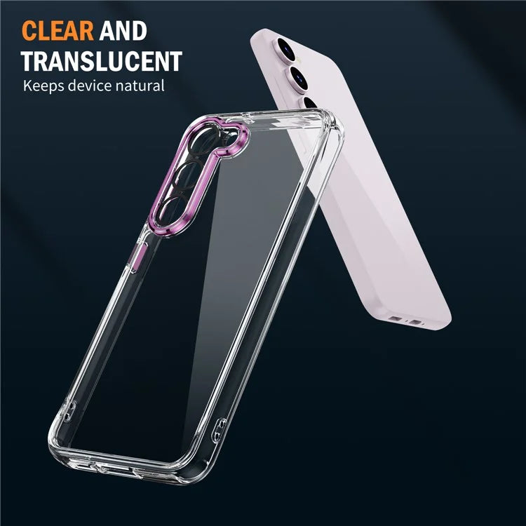 YSM For Samsung Galaxy S23+ Precise Lens Cutout Phone Case Acrylic+TPU+Metal Slim-Fit Cover