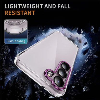 YSM For Samsung Galaxy S23+ Precise Lens Cutout Phone Case Acrylic+TPU+Metal Slim-Fit Cover