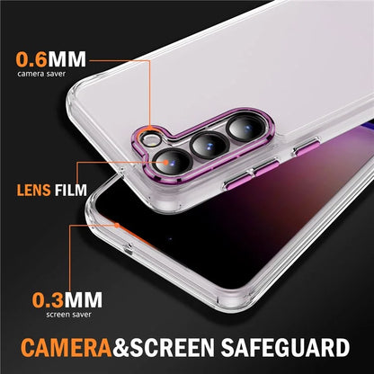 YSM For Samsung Galaxy S23+ Precise Lens Cutout Phone Case Acrylic+TPU+Metal Slim-Fit Cover