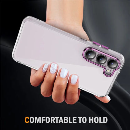 YSM For Samsung Galaxy S23+ Precise Lens Cutout Phone Case Acrylic+TPU+Metal Slim-Fit Cover