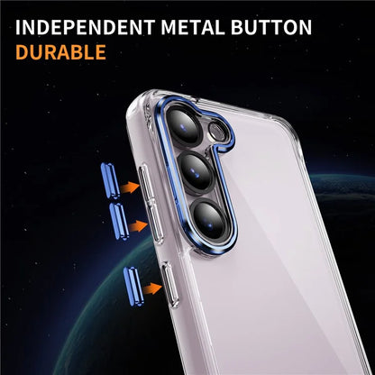 YSM For Samsung Galaxy S23+ Precise Lens Cutout Phone Case Acrylic+TPU+Metal Slim-Fit Cover
