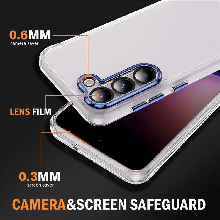 YSM For Samsung Galaxy S23+ Precise Lens Cutout Phone Case Acrylic+TPU+Metal Slim-Fit Cover