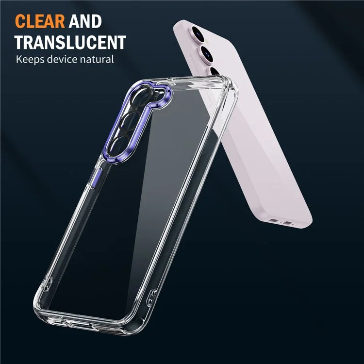 YSM For Samsung Galaxy S23+ Precise Lens Cutout Phone Case Acrylic+TPU+Metal Slim-Fit Cover