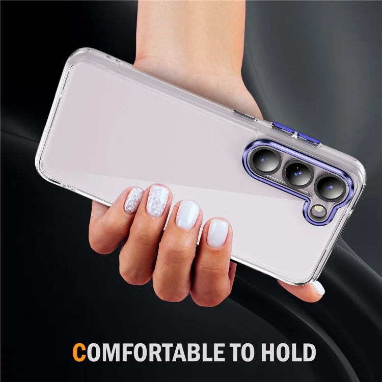YSM For Samsung Galaxy S23+ Precise Lens Cutout Phone Case Acrylic+TPU+Metal Slim-Fit Cover