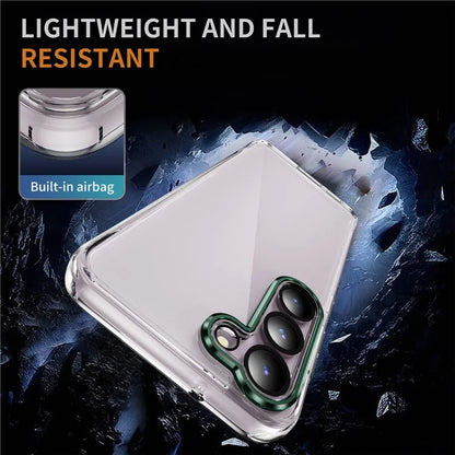 YSM For Samsung Galaxy S23+ Precise Lens Cutout Phone Case Acrylic+TPU+Metal Slim-Fit Cover