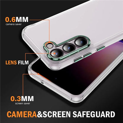 YSM For Samsung Galaxy S23+ Precise Lens Cutout Phone Case Acrylic+TPU+Metal Slim-Fit Cover