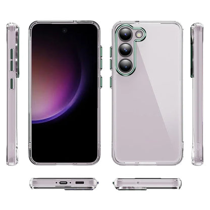 YSM For Samsung Galaxy S23+ Precise Lens Cutout Phone Case Acrylic+TPU+Metal Slim-Fit Cover
