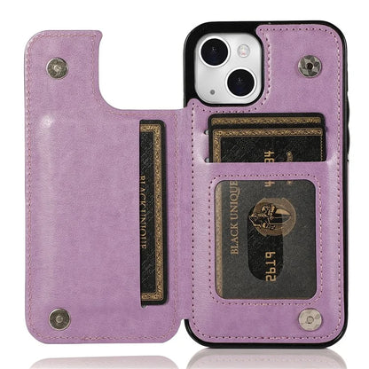 For iPhone 14 Plus Cell Phone Case Imprinted Mandala Flower PU Leather+TPU Back Shell