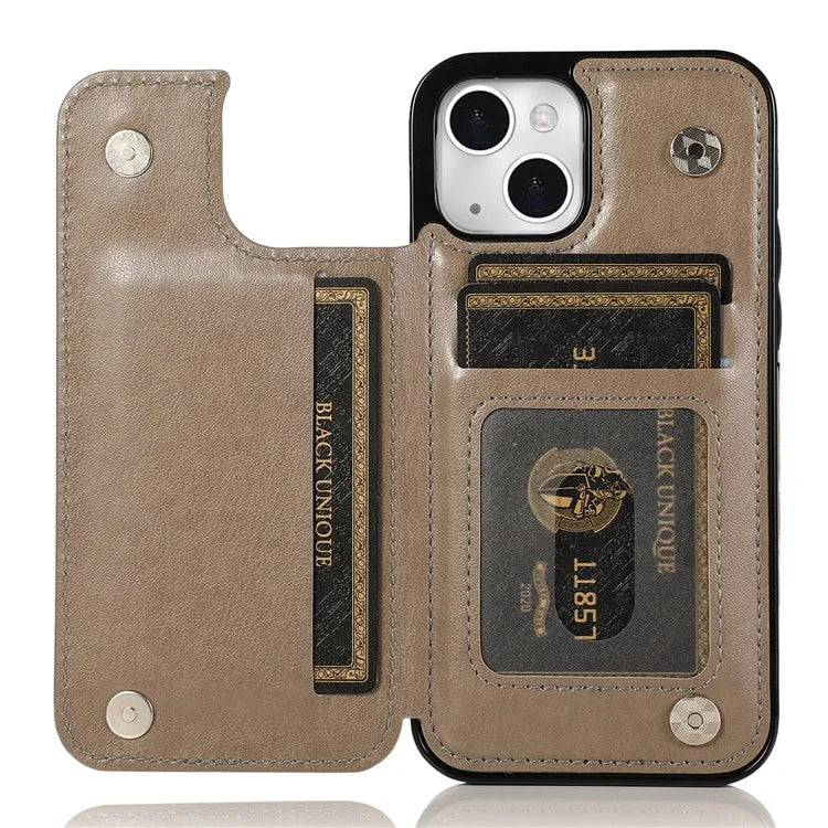 For iPhone 14 Plus Cell Phone Case Imprinted Mandala Flower PU Leather+TPU Back Shell