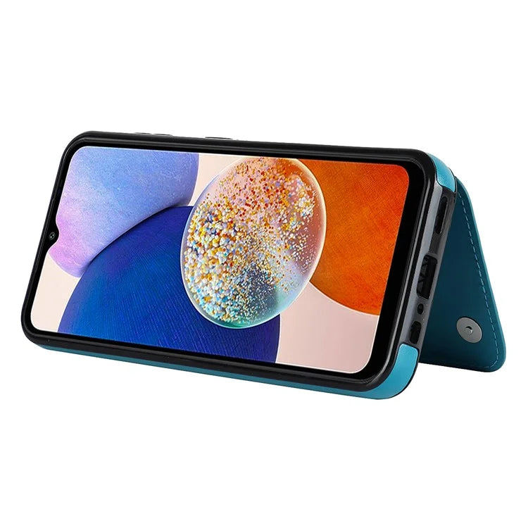 For Samsung Galaxy A14 5G Leather+TPU Case Kickstand Imprinted Mandala Flower Phone Shell