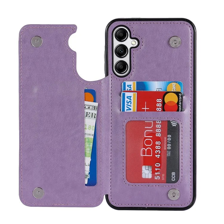 For Samsung Galaxy A14 5G Leather+TPU Case Kickstand Imprinted Mandala Flower Phone Shell