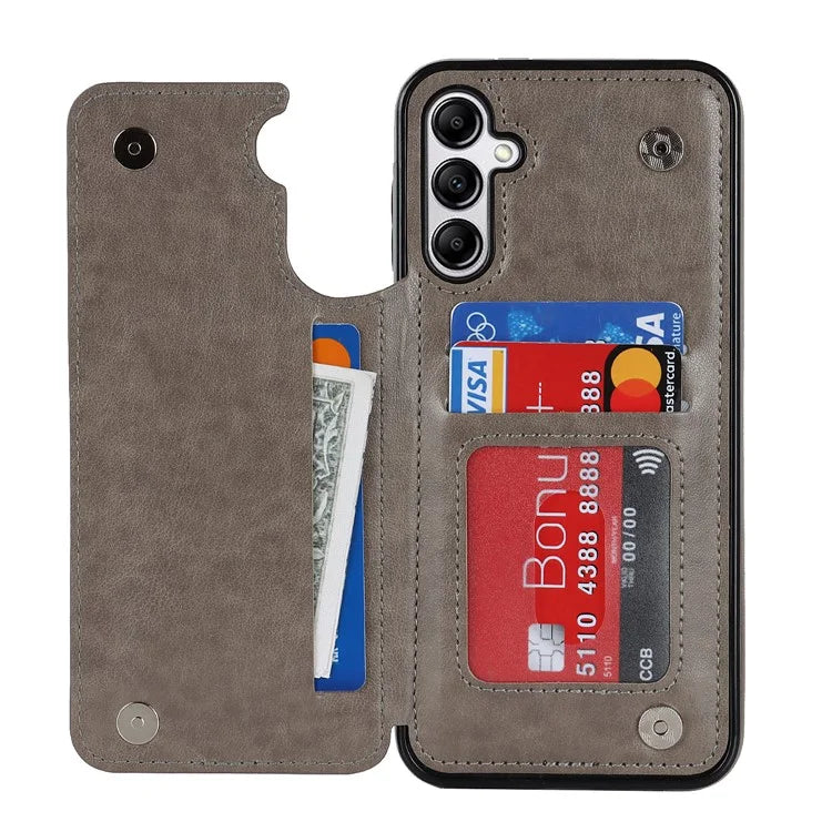 For Samsung Galaxy A14 5G Leather+TPU Case Kickstand Imprinted Mandala Flower Phone Shell