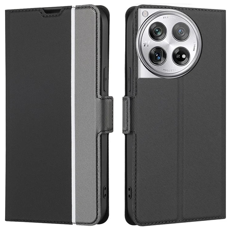 For OnePlus 12 5G Shockproof Phone Case PU Leather Flip Shell Stand Phone Cover