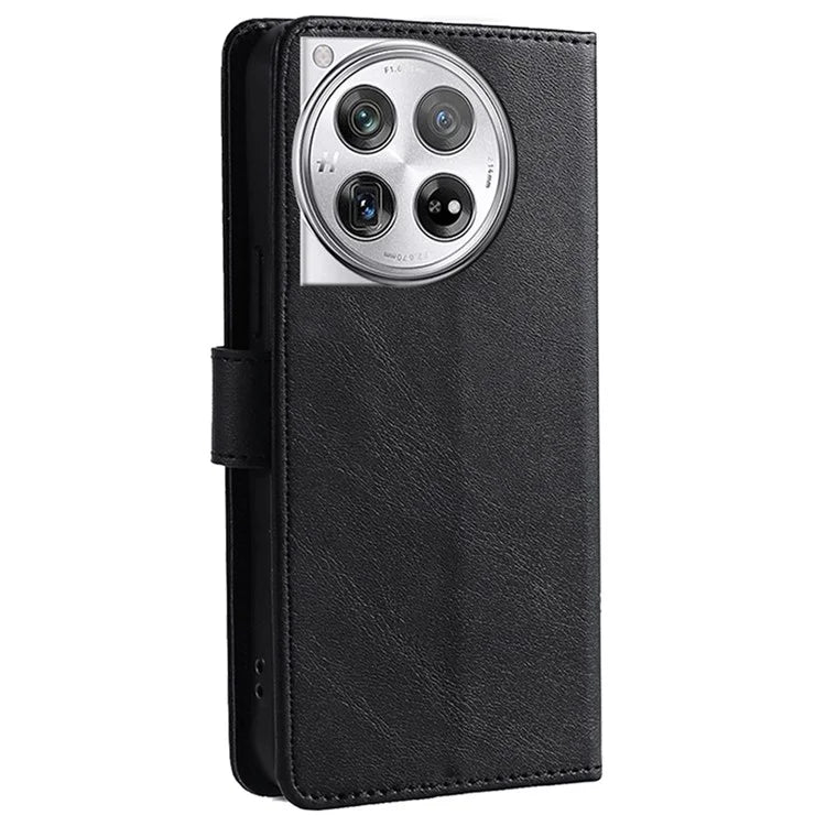 For OnePlus 12 5G Wallet Case Leather Phone Cover Magnetic Closing