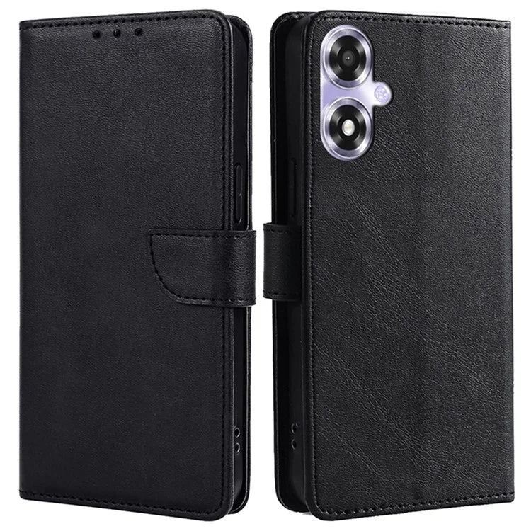 For Oppo A2x 5G / A2m 5G Leather Case Calf Texture Phone Wallet Cover