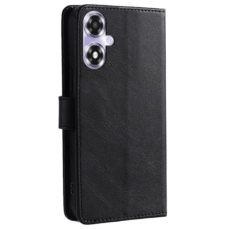 For Oppo A2x 5G / A2m 5G Leather Case Calf Texture Phone Wallet Cover