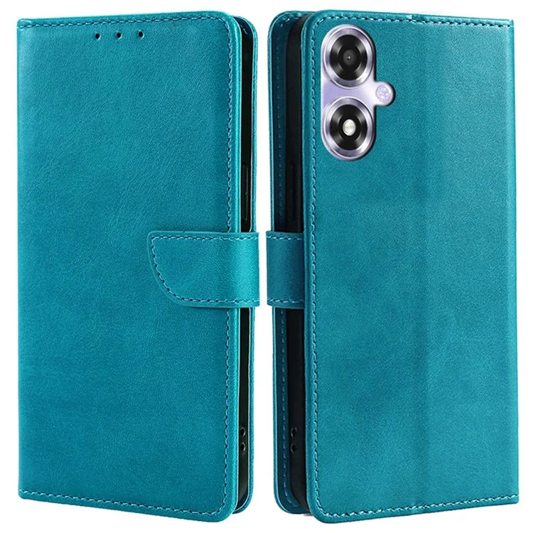 For Oppo A2x 5G / A2m 5G Leather Case Calf Texture Phone Wallet Cover