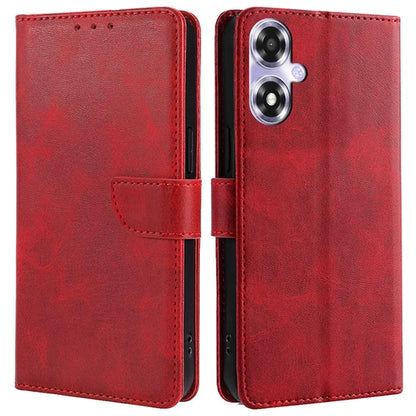 For Oppo A2x 5G / A2m 5G Leather Case Calf Texture Phone Wallet Cover