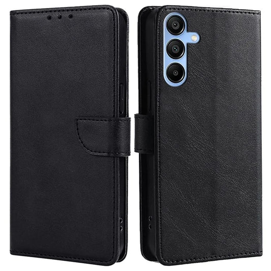 For Samsung Galaxy A15 4G / 5G Wallet Case Phone Leather Cover Calf Texture