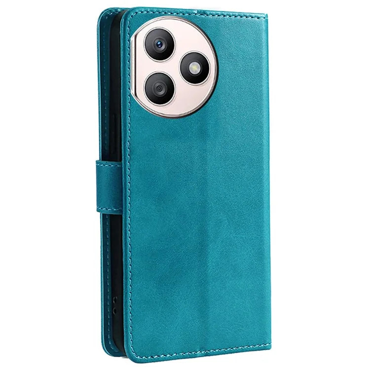 For Honor X50i+ 5G Leather Wallet Case Magnetic Auto Closing Calf Texture