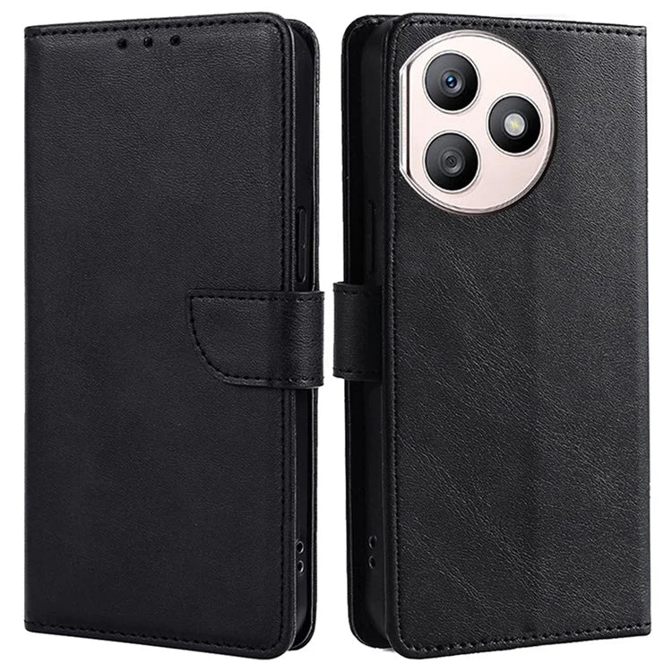 For Honor X50i+ 5G Leather Wallet Case Magnetic Auto Closing Calf Texture